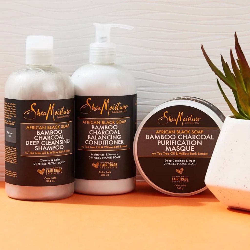 พร้อมส่ง-shea-moisture-african-black-soap-bamboo-charcoal-สำหรับดีท๊อกซ์ผม