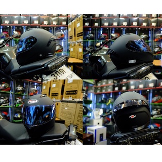 รูปภาพขนาดย่อของลด 100บาท Real รุ่น Raptor Black หมวกกันน็อคสีดำ สีด้านและเงาลองเช็คราคา