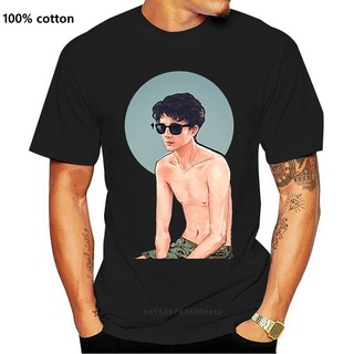  100%COTTONเสื้อยืดลําลอง แขนสั้น คอกลม พิมพ์ลาย Call Me By Your Name Elio Fans Timothee Chalamet สไตล์ฮิปฮอป สําหรับผู้