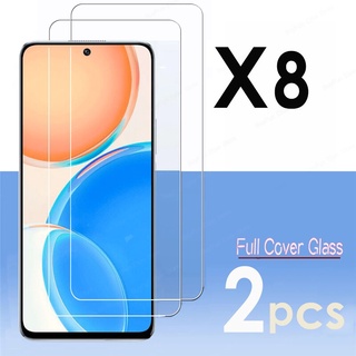 2 pcs Tempered Glass For huawei Honor X8 cover Screen Protector Glass For Honor X8 TFY-LX1 TFY-LX2 TFY-LX3 glas 2.5D 9H Film