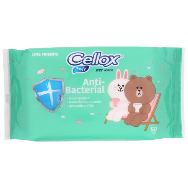 (พร้อมส่ง) Cellox ทิชชู่เปียก แอนตี้แบคทีเรีย 50 แผ่น | Shopee Thailand