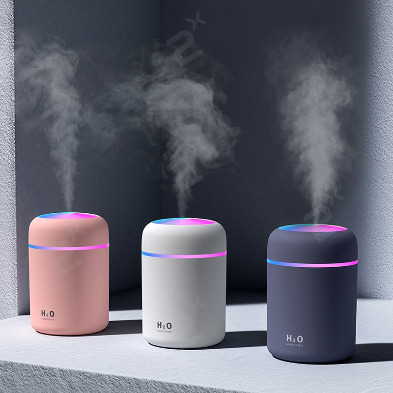 ภาพหน้าปกสินค้าเครื่องพ่นไอน้ำ Aroma Diffuser เครื่องฟอกอากาศเพิ่มความชื้นในอากาศ LED Humidifier Home Office Car 01