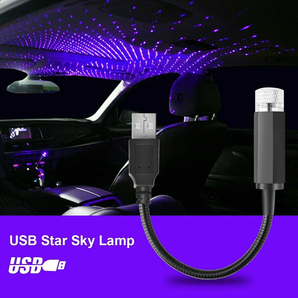 ภาพหน้าปกสินค้ารถ sky star USB โคมไฟบรรยากาศ หลังคารถ ตกแต่งภายใน starry sky โคมไฟเพดานโปรเจคเตอร์ การฉายภาพ