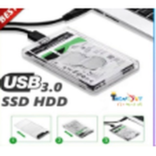 ราคาและรีวิว2.5-Inch SATA 3.0 To USB 3.0 Hard Drive Disk Box HDD External Enclosure SATAHDD And SSD -Trans กล่อง แบบใสพร้อมสายusb3.0