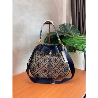 Tory burch t monogram jacquard drawstring hobo  New Collection 2021