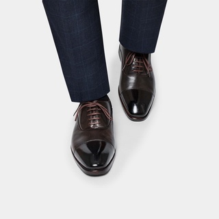 Premium Cap Toe Oxford (Brown)Shoes รองเท้าสีน้ำตาลเข้ม