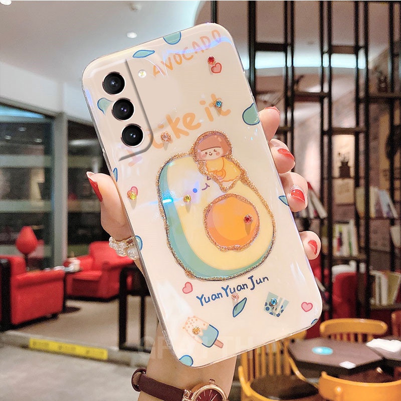 ใหม่-เคสโทรศัพท์มือถือนิ่ม-ลายการ์ตูนเด็กผู้หญิงน่ารัก-แต่งกลิตเตอร์-พลอยเทียม-สําหรับ-samsung-s23-ultra-s23-2023-s23-galaxys23