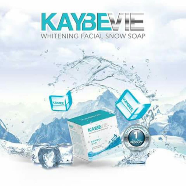 เคบีวีย์-ไวท์เทนนิ่ง-เฟเชี่ยล-สโนว์-โซฟ-kaybevie-whitening-facial-snow-soap