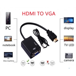 สายแปลง เอชดีเอ็มไอ HD Conversion Cable Adapter HD TO VGA+Audio Mini/Micro/HD (กล่องเหลือง)