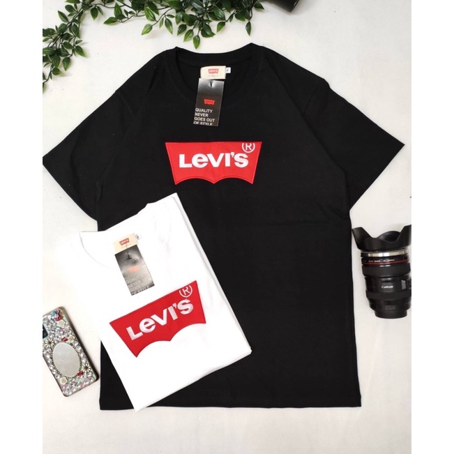 เสื้อยืดสีขาวเสื้อยืด-levi-s-งานปัก-ป้ายห้อย-ผ้าคอตตอน-ใส่ได้ทั้งช-ญ-รหัสa024