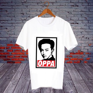 เสื้อยืดสีขาว สั่งทำ เสื้อแฟนคลับ เสื้อ Fanmeeting ศิลปินเกาหลี เสื้อยืด โอปป้า จี-ดรากอน  Oppa G-DRAGON - OPA5
