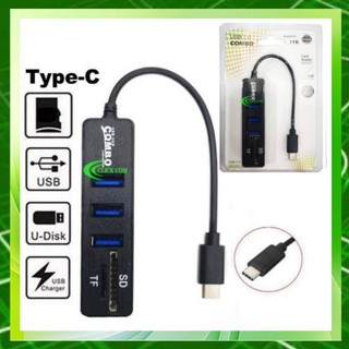 2 in 1 Type-C OTG USB 2.0 Hub Splitter Combo 3 Ports &amp; SD/TF Card Reader