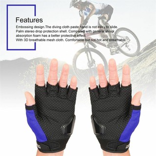 ถุงมือขับมอไซค์ แบบครึ่งนิ้ว Half Finger Gloves ถุงมือมอไซค์ ถุงมือข้อสั้น ใส่สบาย ระบายความร้อน