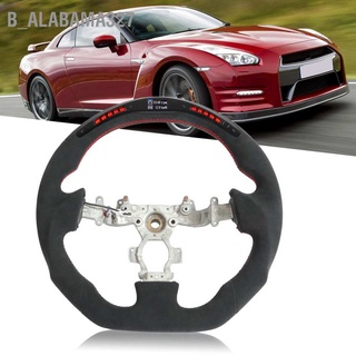 Alabama327 อะไหล่พวงมาลัยรถยนต์ หนังกลับ Led แบบเปลี่ยน สําหรับ Nissan Gt‐R R35 2009‐2016