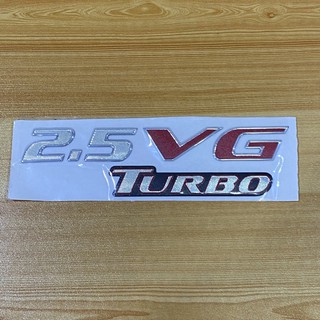 โลโก้* คำว่า 2.5 VG TURBO งานเรซิ่น ( ขนาด* 4.5 x 17 cm ) ราคาต่อชิ้น