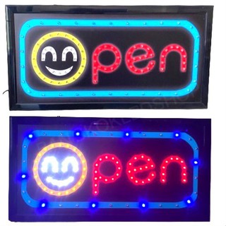 LED Sign Openยิ้ม ป้ายไฟแอลอีดีสำหรับตกแต่ง 220V ป้ายตัวอักษร ป้ายไฟ ป้ายหน้าร้าน ใช้ประดับตกแต่ง