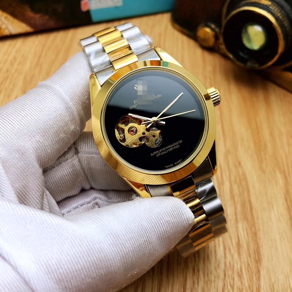 ภาพหน้าปกสินค้าRlx Automatic Winding Mechanical Transparent Back Cover Business Dinner Men's Watch