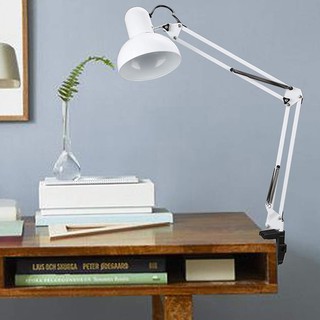 โคมไฟ โคมไฟหนีบโต๊ะ โคมไฟเขียนแบบ ปรับระดับได้รอบทิศทาง รุ่น Table Reading lamp Adjustable clip E27 60W BWS