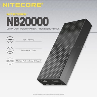 ภาพหน้าปกสินค้าพร้อมส่ง Interwoven คาร์บอนไฟเบอร์แผ่น Nitecore NB20000 / NB10000 QC USB 4 / 1Port 20000MAh Power Bank ซึ่งคุณอาจชอบราคาและรีวิวของสินค้านี้