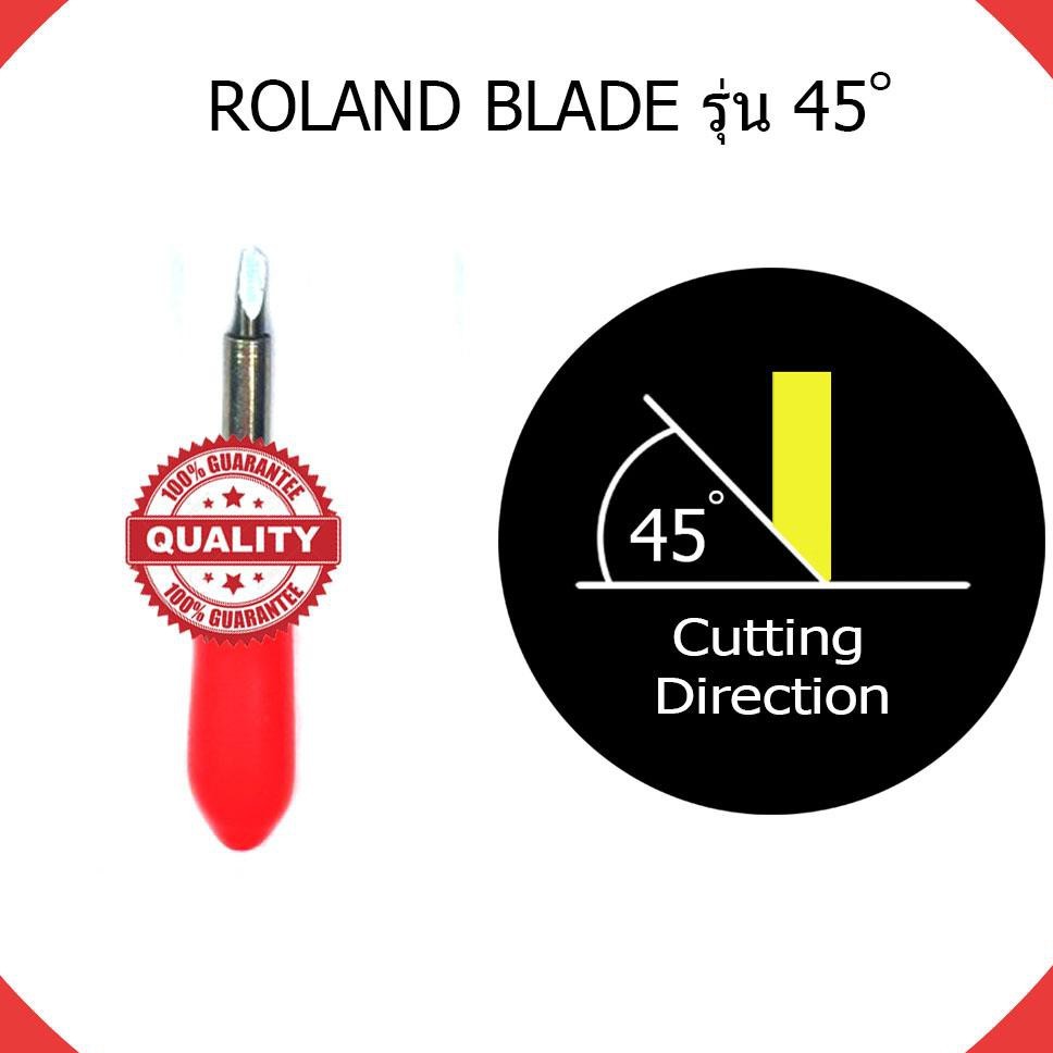ใบมีดตัดสติ๊กเกอร์-roland-blade-จำนวน-1-กล่อง-มี-1-ใบ-ขนาด-45-องศา-เงิน