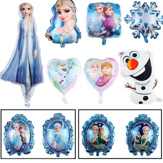 ลูกโป่งฟอยล์อลูมิเนียมลาย Frozen Elsa Anna Princess สําหรับตกแต่งปาร์ตี้วันเกิดเด็ก