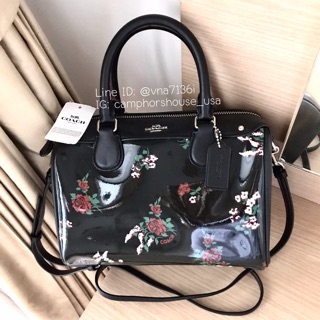 🌟พร้อมส่ง🌟COACH MINI BENNETT SATCHEL WITH CROSS STITCH FLORAL PRINT