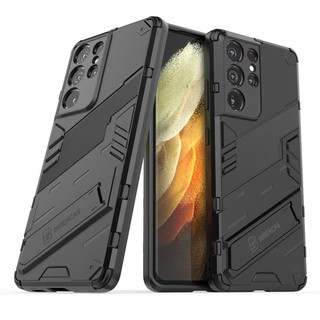 เคส Samsung Galaxy S21 Plus S21 Ultra ฮาร์ดเคสกันกระแทกเคสโทรศัพท์ Hybrid Armor Shockproof Hard Case Samsung S21Plus S21Ultra Cover Stand