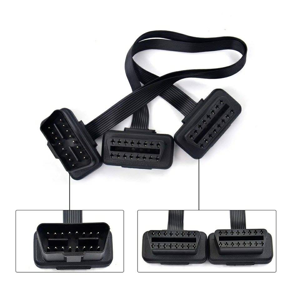 ภาพหน้าปกสินค้าโค้ด NEWAPK2 ลด 100 บาท สาย OBD2 Y-Socket สายเพิ่ม Port OBDII เข้า 1 ออก 2 *ส่งฟรี kerry เก็บเงินปลายทางได้*