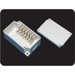 TJ-6P-K : Terminal Block Box IP66 (กล่องพลาสติก พร้อมเทอร์มินอลบล็อก)TIBOX ,Size : 55x91x43 mm.