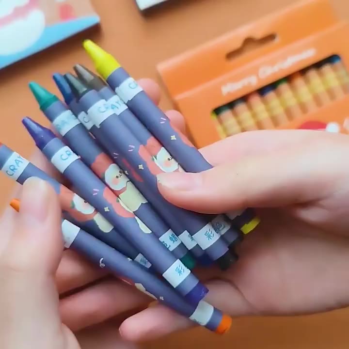 ดินสอสีเทียน-8-12-สี-สีรุ้ง-สําหรับงานปาร์ตี้คริสต์มาส-โรงเรียน-ออฟฟิศ
