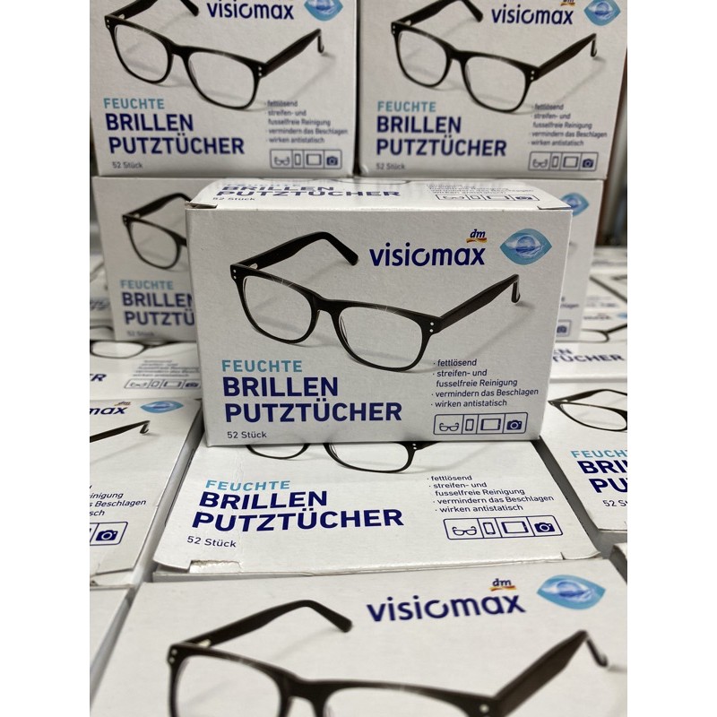 ภาพหน้าปกสินค้าผ้าเช็ดแว่น เลนส์ ไอแพด นำเข้าเยอรมัน visiomax จากdm 52แผ่น ฉลากใหม่ ️ จากร้าน vitaminworlds บน Shopee