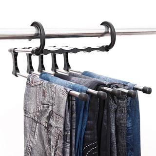 ภาพหน้าปกสินค้าที่แขวนกางเกง แขวนได้ 5 ตัวพร้อมกัน ประหยัดพื้นที่ในตู้เสื้อผ้า แข็งแรง Orkmrt ที่เกี่ยวข้อง