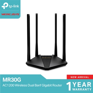 ภาพขนาดย่อของภาพหน้าปกสินค้าMercusys MR30G และ AC12G เราเตอร์ไวไฟ AC1200 (ไม่รองรับการใส่ซิม) สนุกกับเกมส์ออนไลน์หรือวิดีโอสตรีมมิ่ง Wireless Dual Band Gigabit Router จากร้าน tplink_thailand บน Shopee