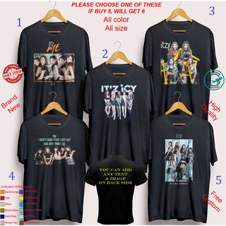 เสื้อยืด พิมพ์ลายอัลบั้มคอนเสิร์ต Itzy Kpop สไตล์เกาหลี สําหรับผู้ใหญ่ ไซซ์ S 5XL