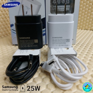 ที่ชาร์จซัมซุง ของแท้ รับประกัน 1ปี Samsung Type-C To type c 3A 25W. หัวชาร์จ+สาย​ชาร์จ​ Super Fast Charger