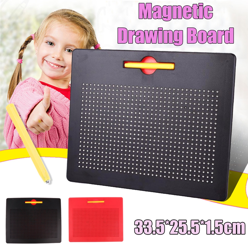 children-amp-39-s-graffiti-magnetic-drawing-board-tablet-magnet-pad-steel-bead-stylus-pen-learning-educational-writing-toy