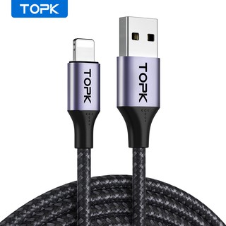 สินค้า TOPK AN10 สายชาร์จ Micro USB Type C ไนลอนถัก คุณภาพสูง สำหรับ iPhone Sumsung Huawei Xiaomi