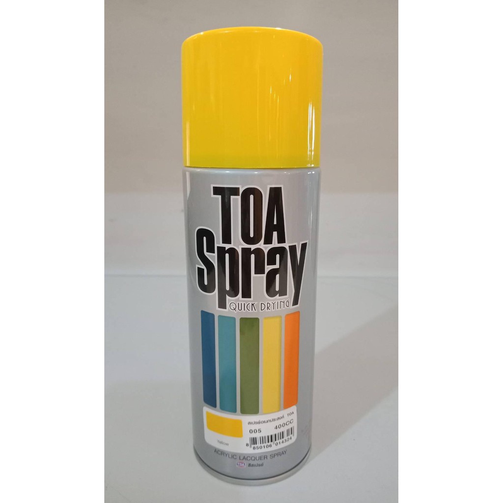 TOA สีสเปรย์ YELLOW เบอร์05 (สีเหลือง) ขนาด 400CC. (จำนวน 12 กระป๋อง ...