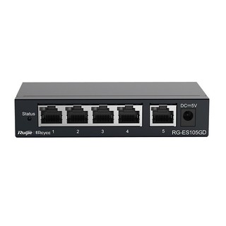 Reyee RG-ES105GD Gigabit Unmanaged Switch 5 Port แบบ Desktop Case เหล็ก