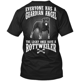 เสื้อยืด พิมพ์ลาย Rottweiler! สําหรับผู้ชาย Guardian Angel! เสื้อยืด