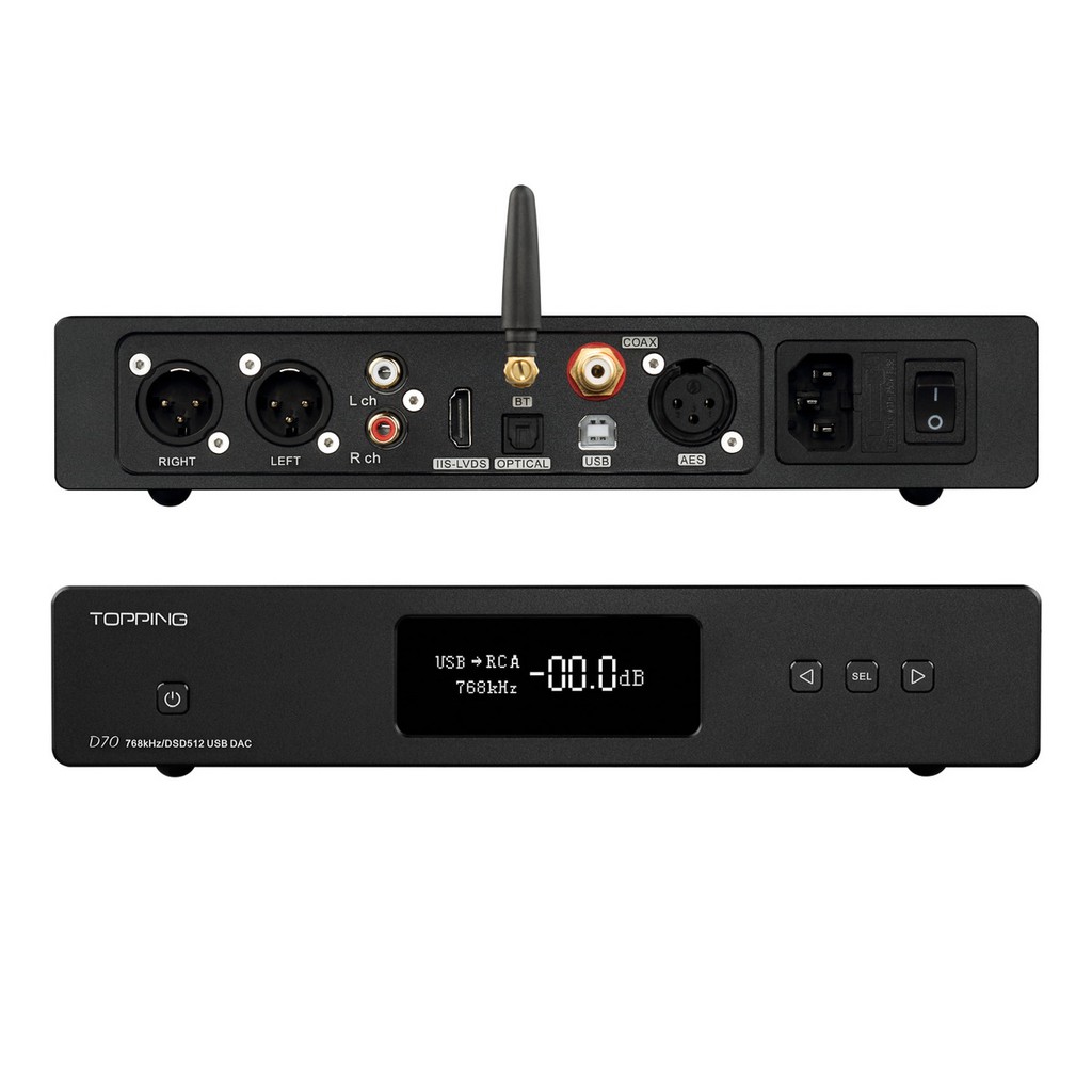 topping-d70bt-full-balanced-dac-รองรับ-bluetooth5-0-dsd512-native-32bit-768khz-remote-control