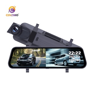 Cenzimo กล้องมองหลัง เลนส์ขวา 10 นิ้ว AHD 1440P Full HD 1080P สําหรับรถยนต์