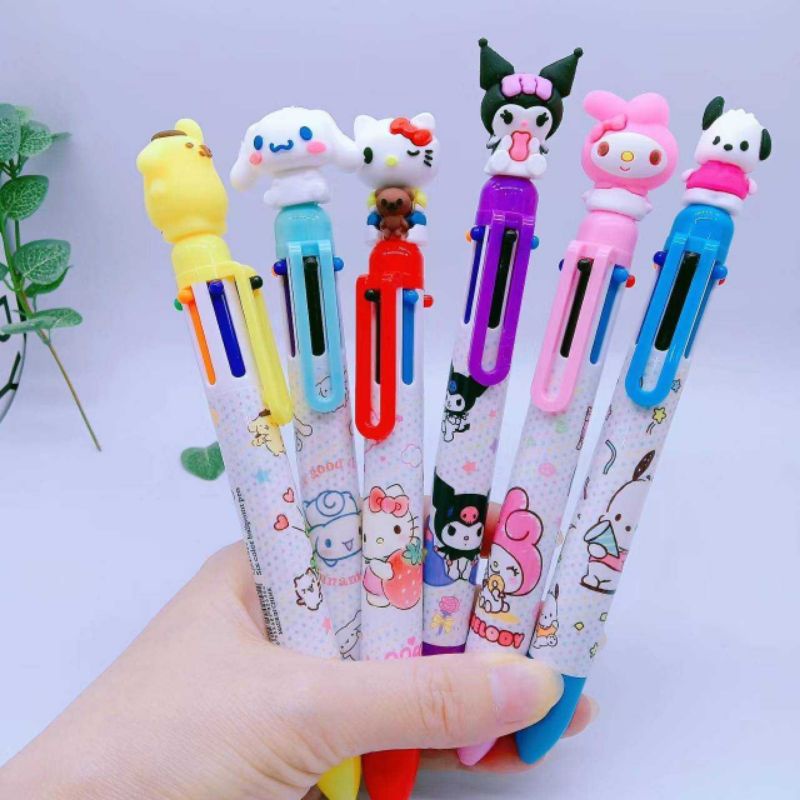ปากกาเจล-หมึกสีน้ำเงิน-และปากกา-6-สี-ลายซานริโอ-sanrio-สุดน่ารัก-มี-6-ลายให้เลือก