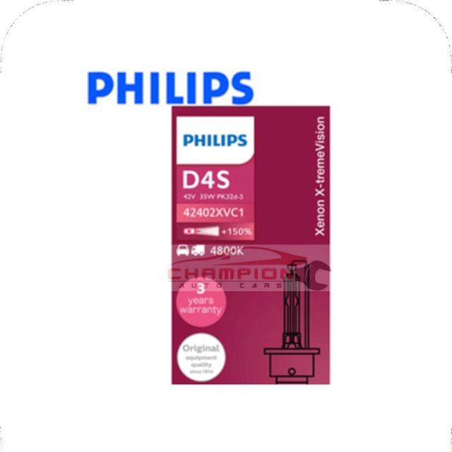 philips-หลอดไฟหน้ารถยนต์-xenon-x-treme-vision-150-d4s-4800k
