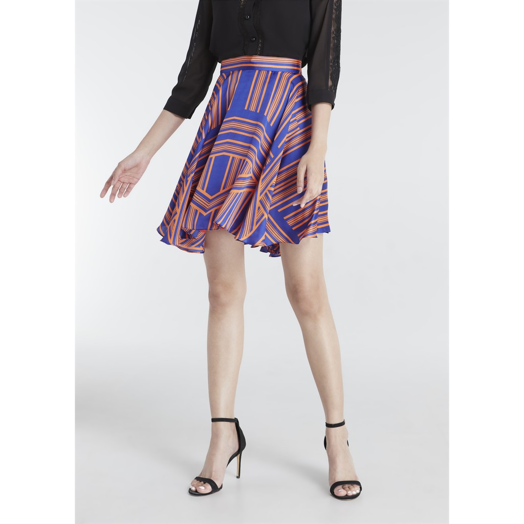 jousse-skirt-กระโปรงผู้หญิง-ทรงจีบรอบ-ลายกราฟฟิค-jl2cor