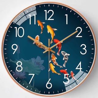 แฟชั่นยุโรปนาฬิกาควอตซ์เงียบ 2022 นาฬิกาแขวนมงคล Gong Xi Fa Cai Ruyi Wall Clock