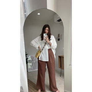 CurveG Wide Leg Pants Caramel กางเกงขายาว สีคาราเมล