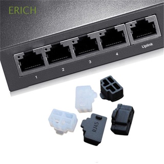 ERICH 10Pcs/lot Ethernet Hub Port Caps Computer Accessories RJ45 Dust Plug RJ45 Boots Cover Protector Plug Cover Cap RJ45 Connector Router Durable For Laptop Dust Cover Cap/Multicolor