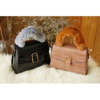 Korea Fashion fur handbag