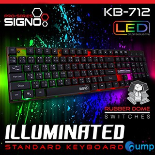 ภาพหน้าปกสินค้าSigno (คีย์บอร์ด E-Sport) รุ่น KB-712 LED Illuminated RUBBER DOME Switch Gaming Keyboard ที่เกี่ยวข้อง
